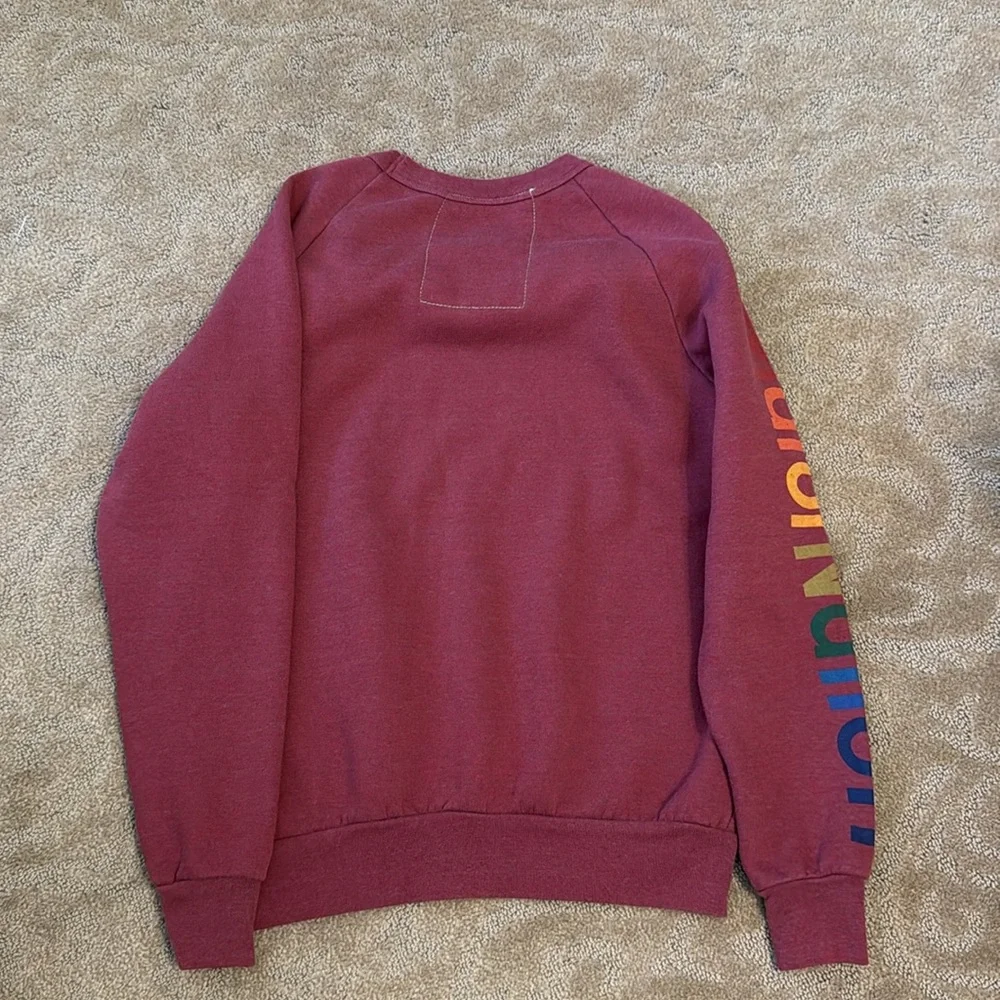 Aviator Nation Unisex Deep Red Malibu CA Logo Crewneck/Sweatshirt!! Size small - Picture 2 of 4